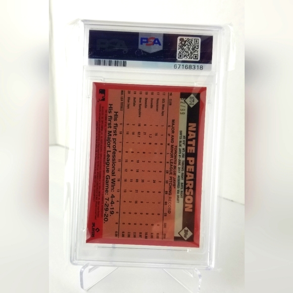 2021 Topps Silver Pack Nate Pearson AUTO /99 #3 - PSA 10 GEM MINT - BLUE JAYS - Picture 2 of 3